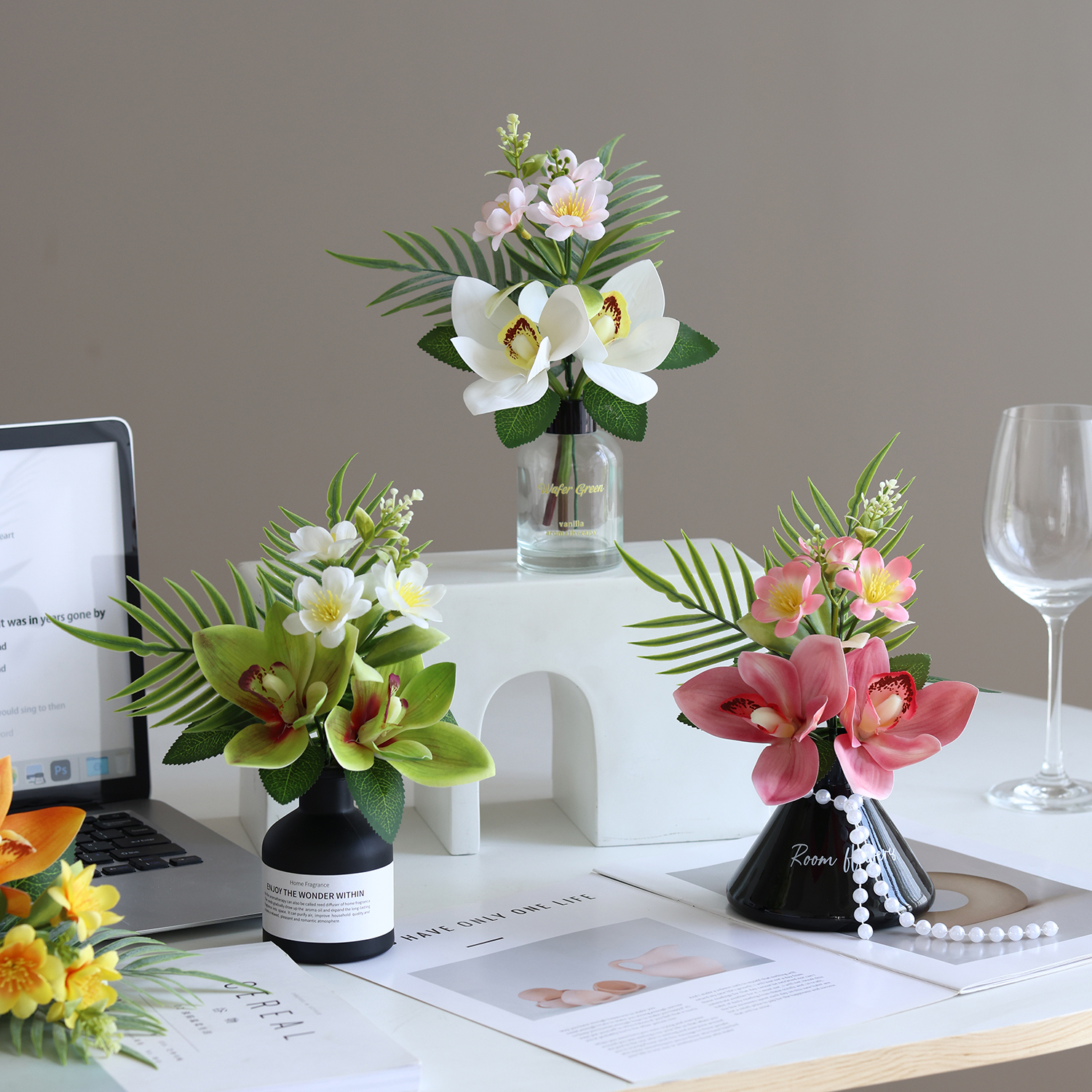 高档ins风香薰仿真花假花花艺