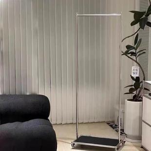 中古衣帽架可移动衣服收纳架挂衣架收纳框隔夜衣服架子不锈钢定制