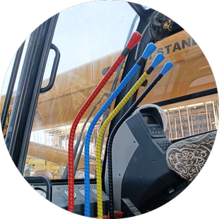 挖机档杆装饰套吊车操纵杆彩色缠绕螺旋保护套