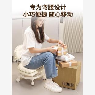 万向轮凳子静音靠背家用滑轮神器矮凳儿童学步换鞋靠背椅板凳带娃
