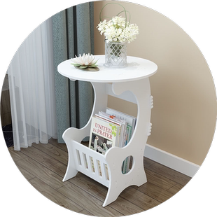 欧式阳台方桌茶几卧室床头柜小桌子小圆桌圆形咖啡桌客厅沙发边几