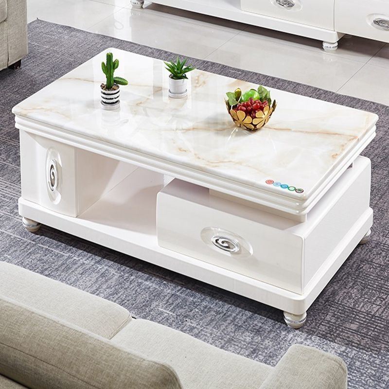 大理石茶几电视柜组合套餐家用客厅茶桌小户型实木环保烤漆