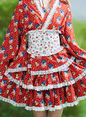 MEME原创日系昭和复古童趣可爱裙子 古早Lolita小众半身裙蓬蓬裙