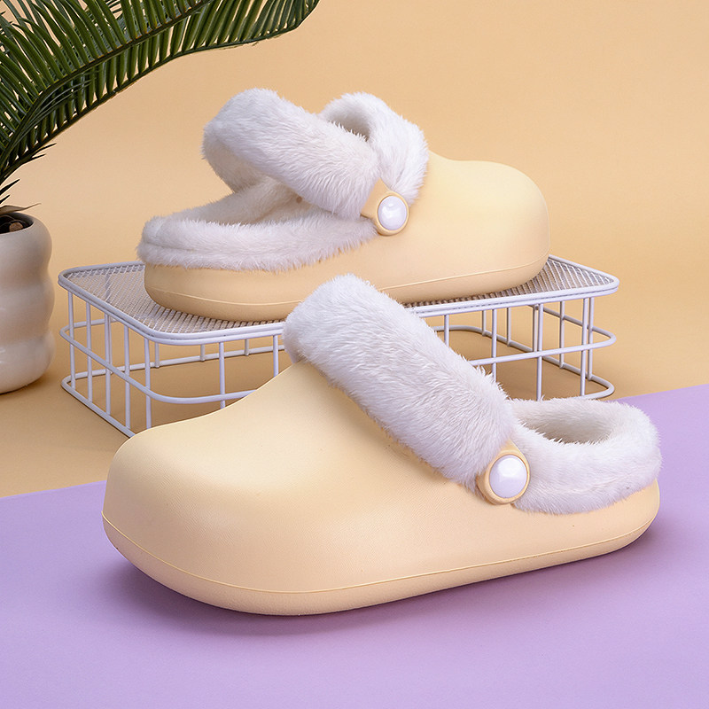 儿童棉拖鞋女童2025新款秋冬季室内家居包跟防水保暖毛绒棉鞋外穿
