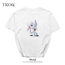 夏季新款短袖t恤女短款修身黑白色纯棉显瘦上衣纯色圆领打底衫ins