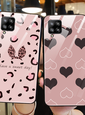 适用三星a42手机壳玻璃Galaxy a42保护硅胶套A425g全包盖乐世SM一A4226B防摔蝴蝶结5G硬软壳男个性创意女新款