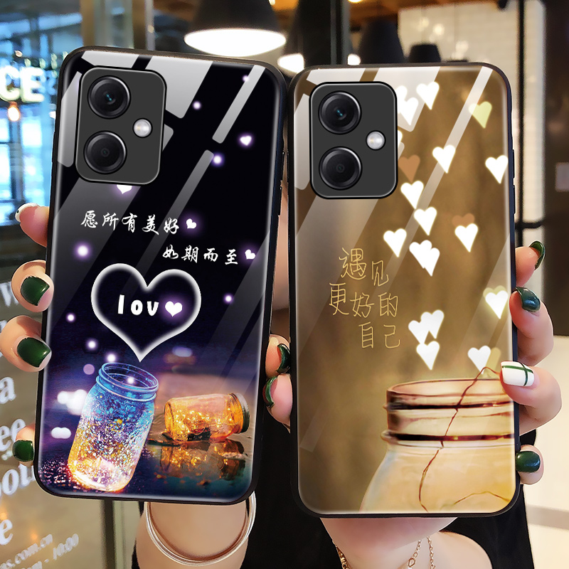 玻璃手机壳适用红米note12Rpro