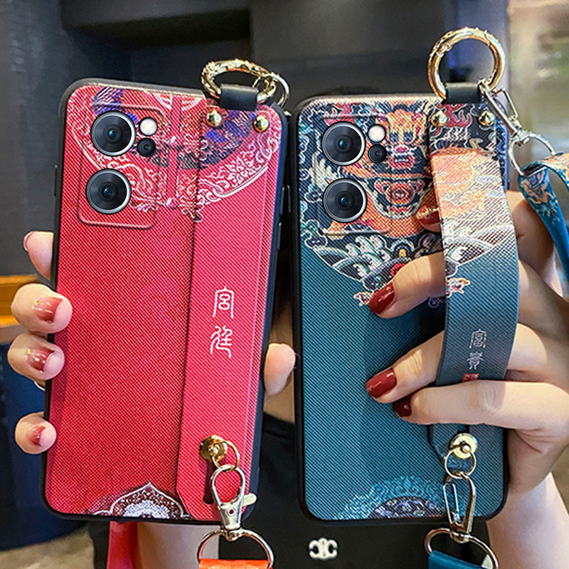 适用opporeno7手机壳oppo reno7pro硅胶软壳reon7全包5G保护套PFJM10防摔云鹤腕带PFDM00软壳男por女斜挎挂绳
