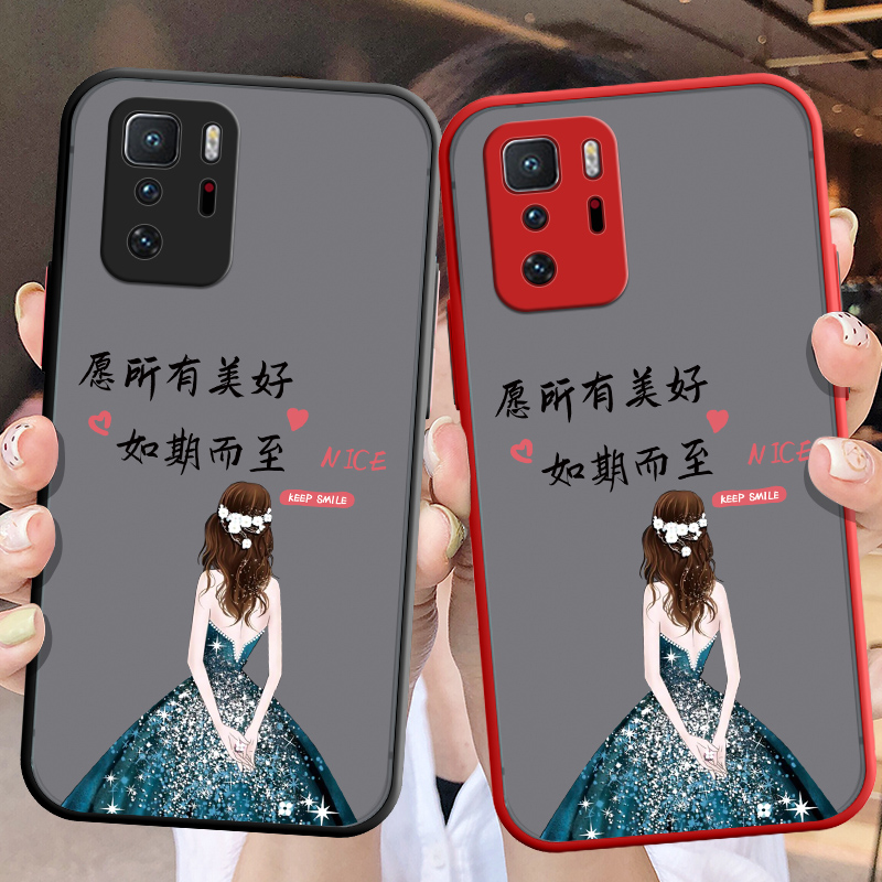 适用红米note10pro手机壳小米redminote10保护硅胶套5G全包边防摔天仙redmi透明磨砂软壳por女高级感105g新款