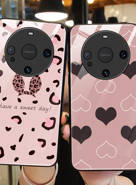 适用华为mate60手机壳玻璃mete60pro保护硅胶套ALN一AL00全包BRA防摔蝴蝶结m60软壳5G女mete魅特p男por潮创意