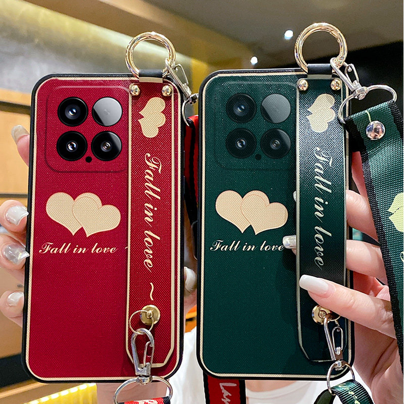 适用小米15T手机壳xiaomi15Tpro腕带保护硅胶套t斜挎挂绳全包5g防摔爱心磨砂软pro外t5g香港国际版女新款专用