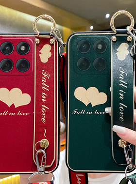 适用摩托罗拉edge60手机壳moto edge60s腕带Fusion保护硅胶套全包防摔爱心斜跨挂绳联想磨砂软壳motoedge女潮