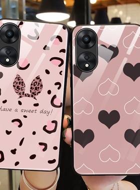 适用oppoA58手机壳玻璃oppo保护A58x硅胶套5G全包镜头PHJ110防摔蝴蝶结oppa硬opopa软壳oopoa外x5g男0pp0女潮