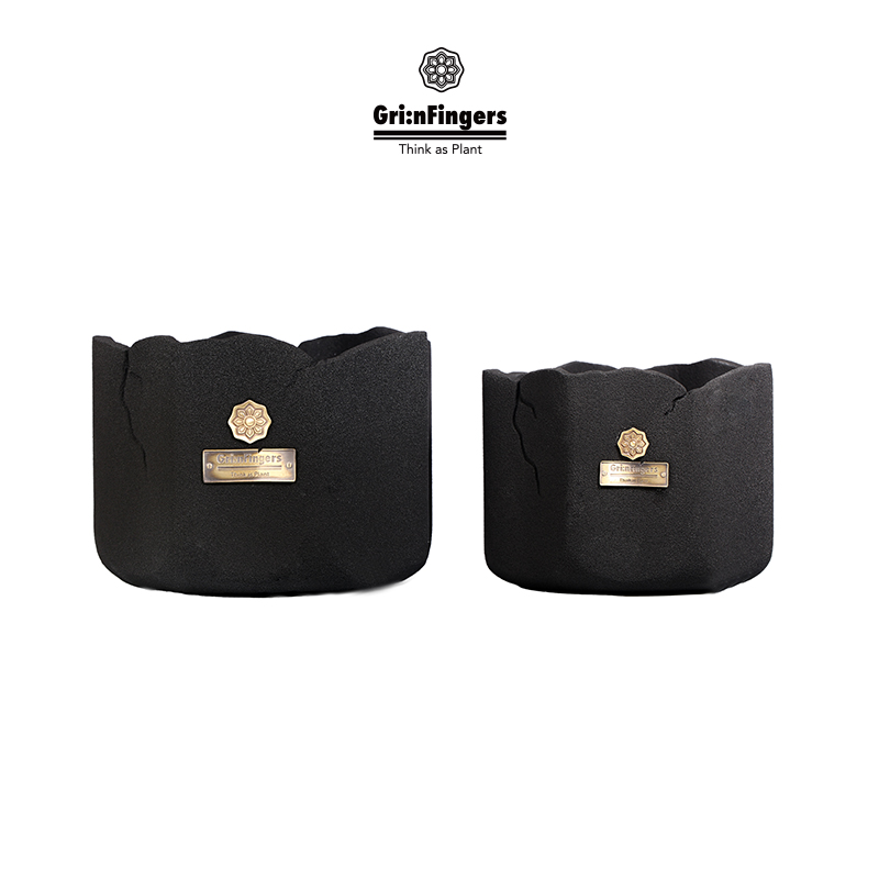 【一丁轮回银饰】植物系列Gri:nFingers八角半桶花盆透气硅砂材质