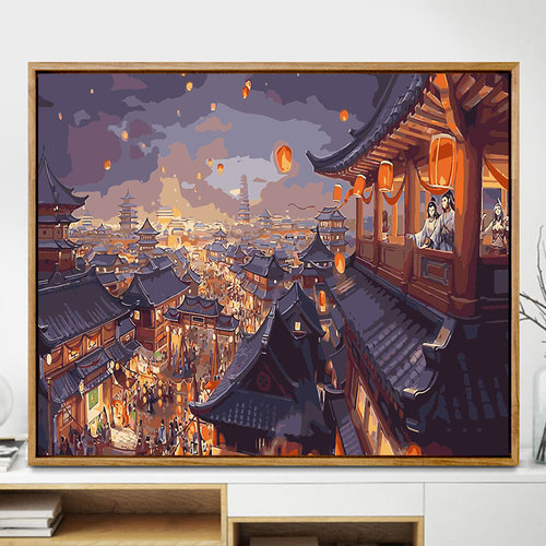 数字油画卡通动漫油彩画
