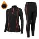 Mock Underwear Thermal Thin Women Sets Fitness neck Fleece