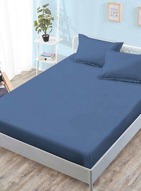 King Size bed sheets fitted sheet pillow cases 纯色床笠 枕套