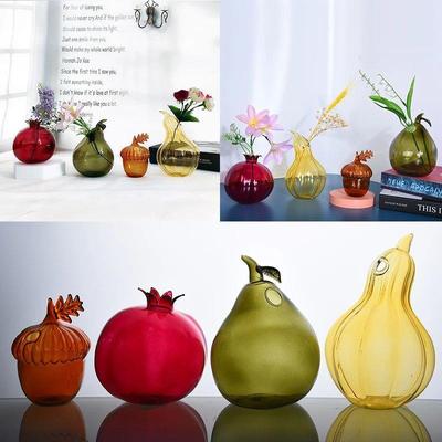 Creative Pomegranate Vase Cartoon Fruit Glass Flower Vase Ar