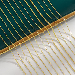 925 Sterling Silver Chain Necklaces 18K Gold Plated Necklace