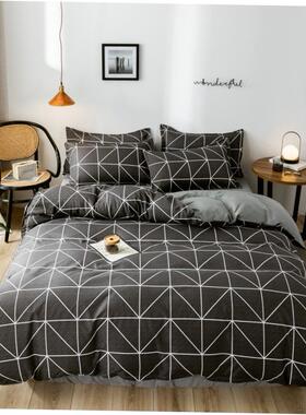 4pc bedsheet set flat sheet student bed cover single/double