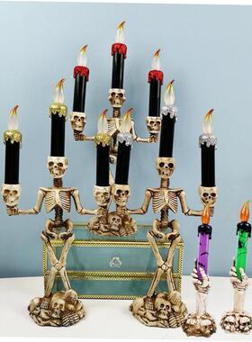 Halloween Skeleton Candlestick Terrifying ornaments万圣烛台