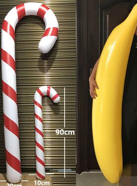 2024 Giant banana Decoration Inflatable Christmas Canes Loll
