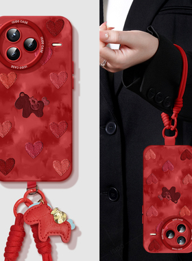 爱心小马适用小米civi5pro新年手机壳civi4马年新款红色mix4黑鲨5pro硅胶cv保护套civi3全包防摔本命年女卡通