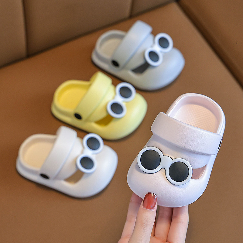 EVA儿童洞洞鞋沙滩鞋眼镜超酷男宝宝男女童夏季宝宝凉拖鞋婴幼儿