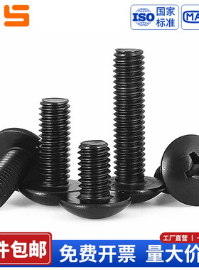 黑色304不锈钢十字大扁头螺丝钉螺杆大屁股机牙大头M2.5M3M4M5M6