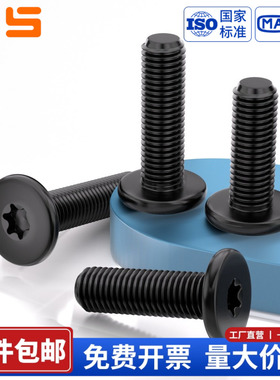 黑色304不锈钢内梅花CM扁平头螺丝钉薄头数码电子防盗M2M3M4M5M6