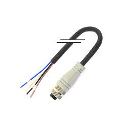 国产M12线缆/4芯/母头/直头/2米/PVC M1204MZ-02000-PVC