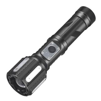 户外LED照明灯充电口铝合金手电筒带电量显示装置