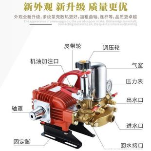 60型高压柱塞泵打药机水泵头喷雾器农用洗车陶瓷打药泵喷直销