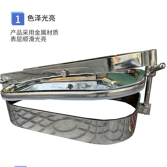 腾信304不锈钢方形卫生食品级快开人孔盖316L耐压焊接观察放料口