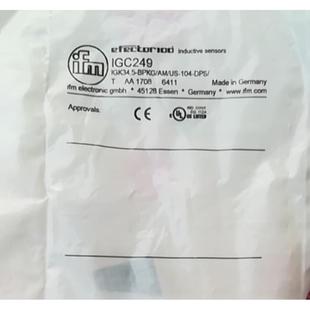 全金属传感器IGC249 电感式 德国IFM易福门全新原装 正品
