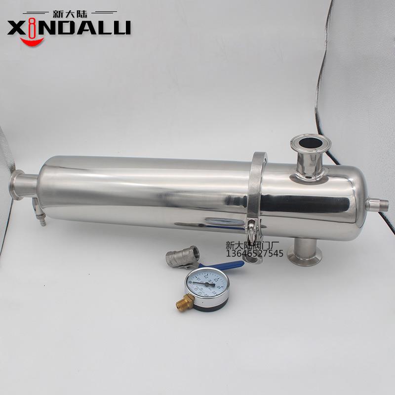不锈钢桶式过滤器 卫生级双联过滤器 糖浆果汁液体双联袋式过滤器