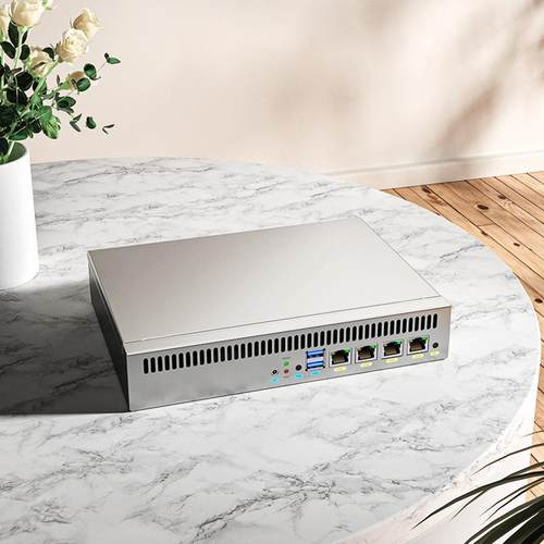 倍控J1900四核千兆路由器N2830双核无风扇工控机服务器AC控制四网