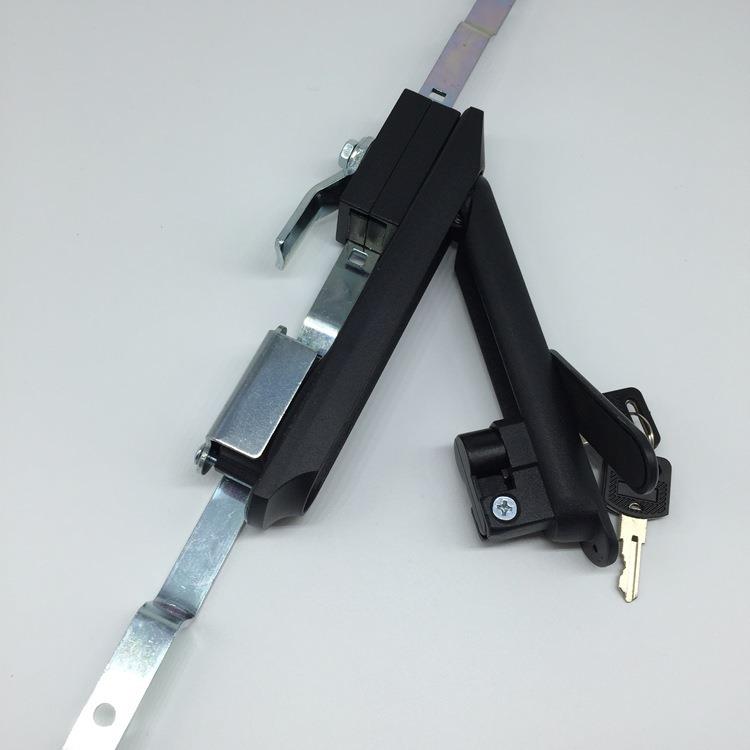 MS825-2黑连杆锁，天地锁，电柜门锁，配电箱门锁，机箱机柜锁