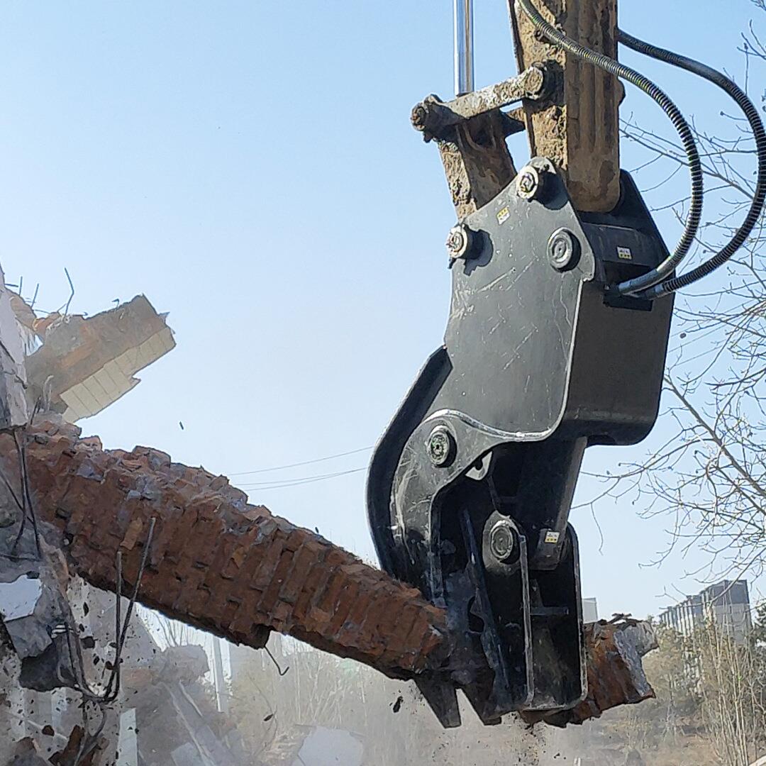 挖机属具FS-80液压粉碎钳房拆迁混凝土破碎钳水泥块液压破碎钳