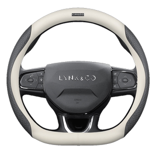 领克01方向盘套02hatchback03 0506PHEV09翻毛皮汽车四季真皮把套