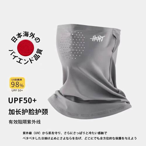 日本进口冰丝防风防晒面罩户外骑行开车抗UV耳挂式遮阳秋冬季