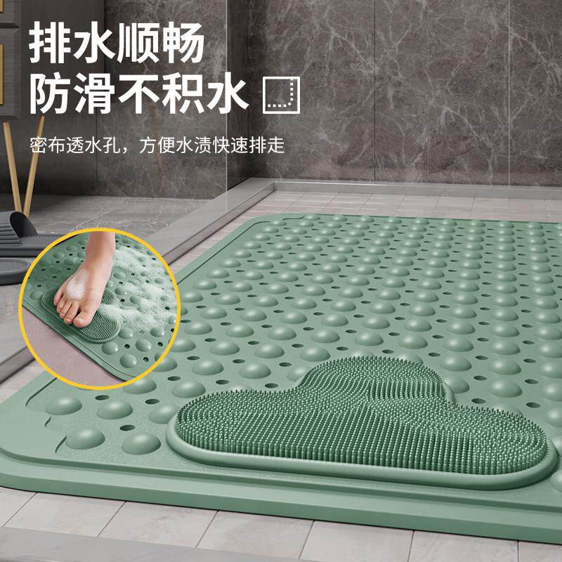 日本精工浴防垫安浴全淋XPY房洗澡吸盘地垫滑室卫浴沥水按摩脚垫
