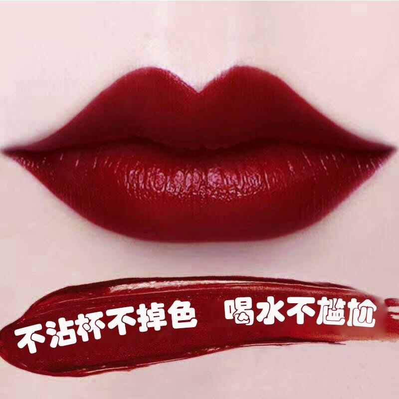 不掉色口红不沾杯姨妈豆沙色防水雨衣哑光显白持久保湿李佳琪推荐