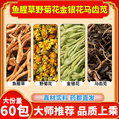 鱼腥草野菊花金银花马齿苋中药材