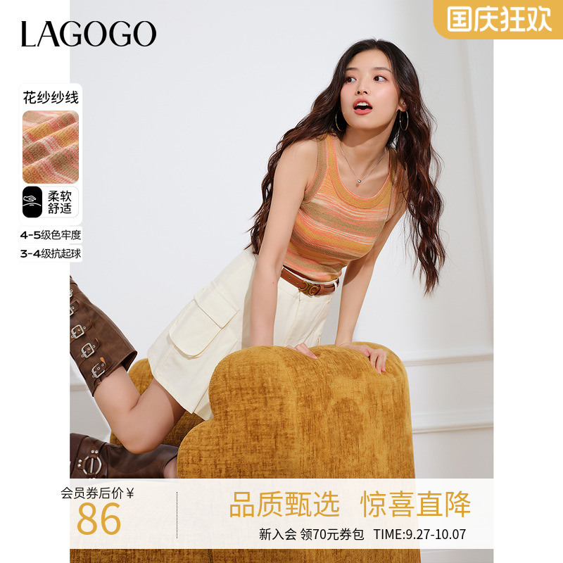 修身 晕染风格纱线打破常规条纹的规整