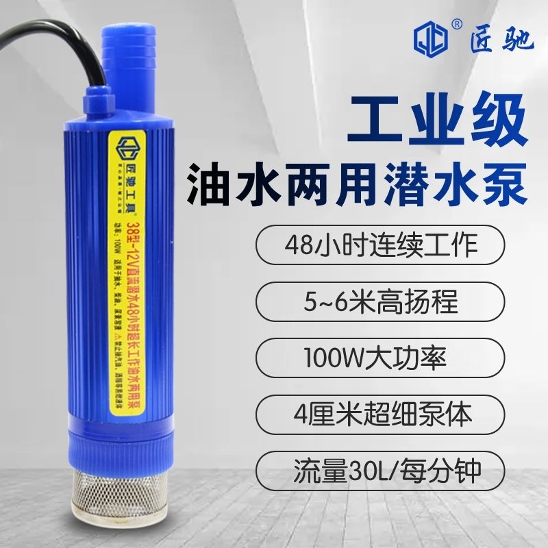 抽油泵12V电动直流柴油加油机24V电动抽油泵自吸潜水泵油抽子抽油