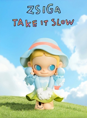 POPMART泡泡玛特zsiga7代慢下来盲盒潮玩摆件礼物明盒手办嘎子姐