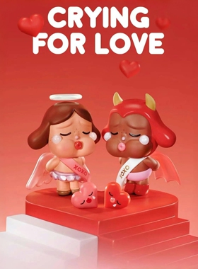 POPMART泡泡玛特CRYBABY爱神的眼泪盲盒摆件哭娃公仔明盒手办玩偶