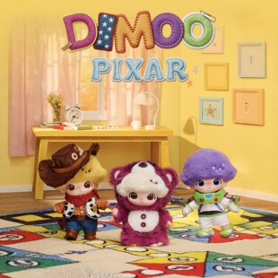 POPMART泡泡玛特DIMOO皮克斯PIXAR联名系列搪胶毛绒挂件盲盒胡迪