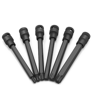 【全长150】1/2寸内六角旋具套筒梅花批头加长T60 T55内六花T45